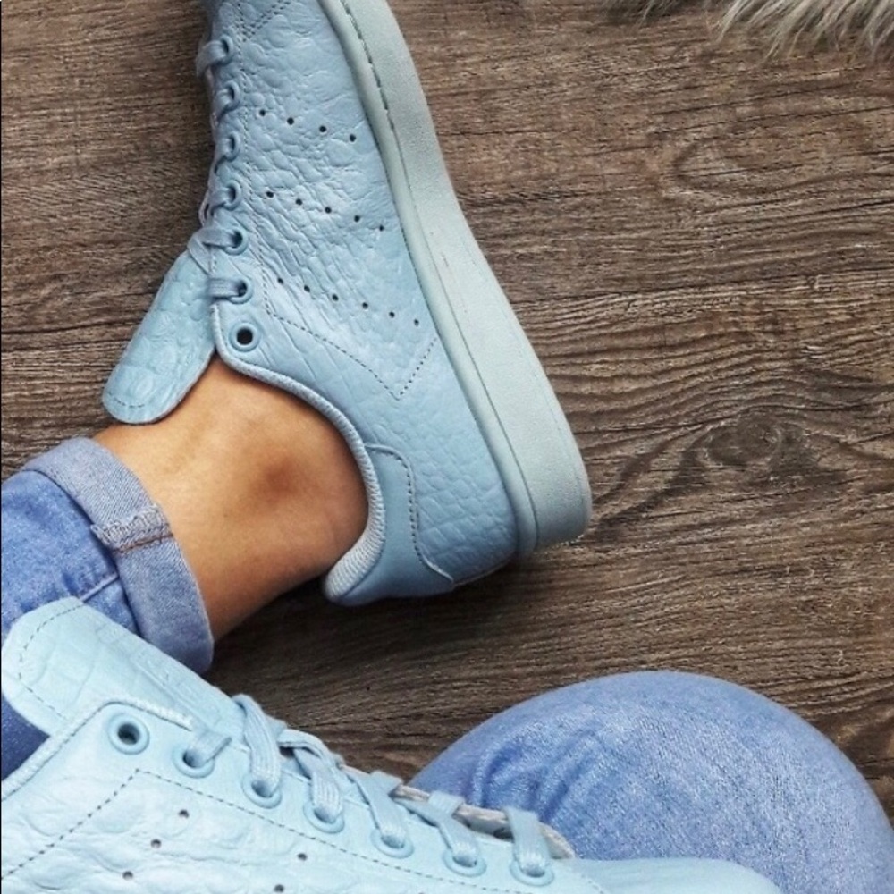 Light blue Adidas Stan Smith
